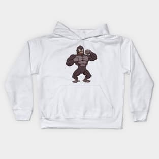 Angry Gorilla Beating His Chest Kids Hoodie